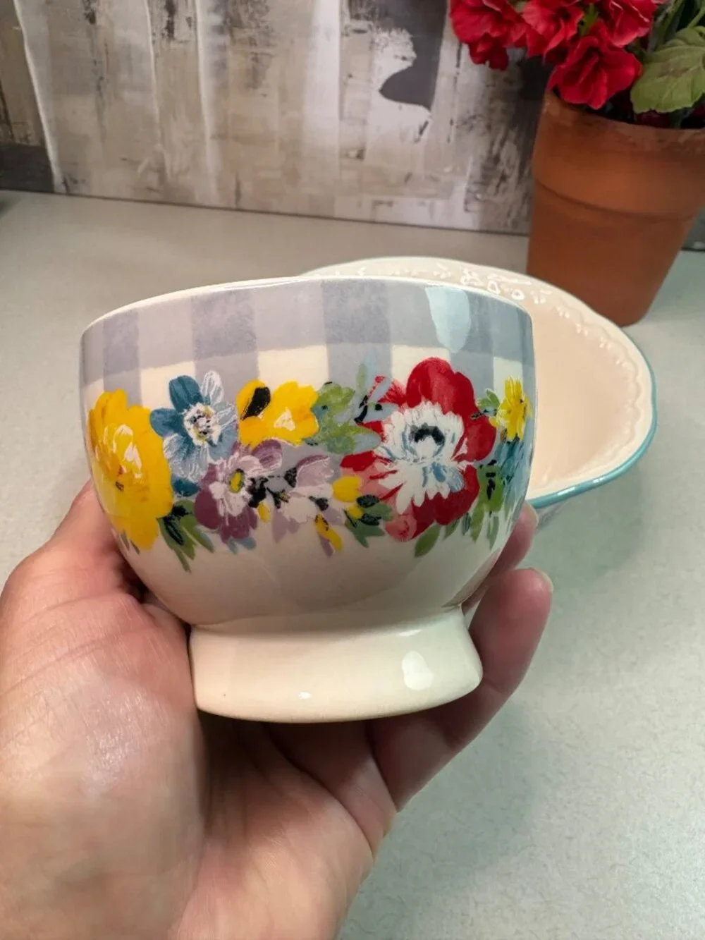 Pioneer Woman Ceramic Cereal & Fruit Bowl Set of Two Floral